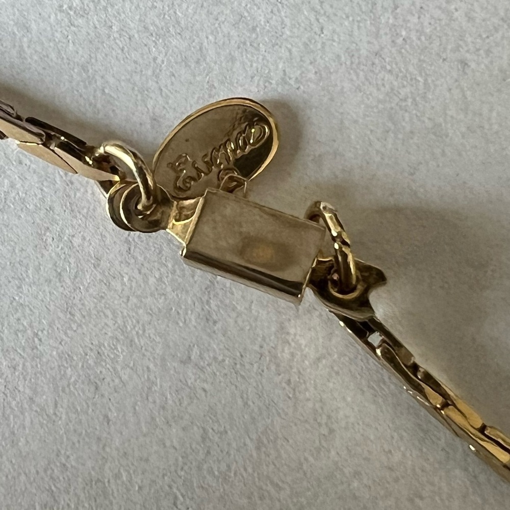 Vintage 90s Essences Dainty Gold Tone Necklace with Gem Stone - Picture 6 of 10